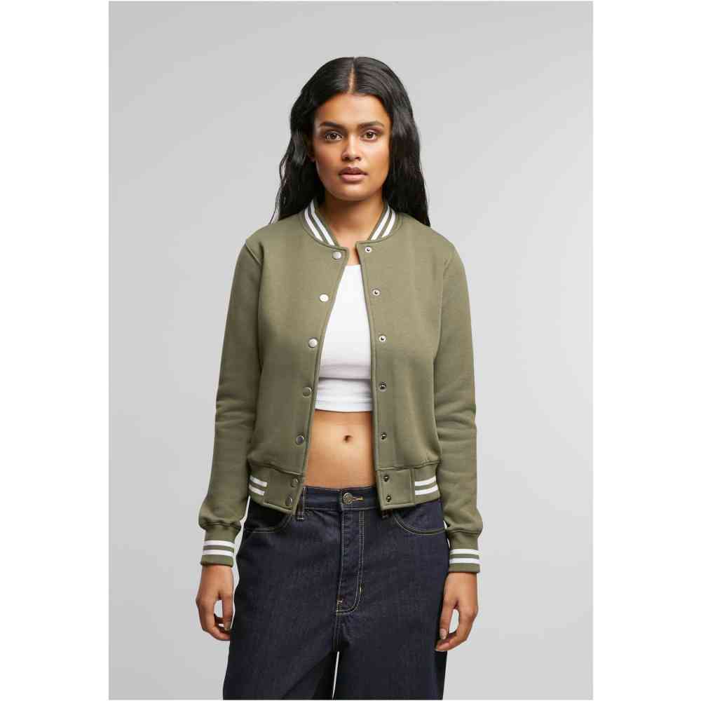 Urban Classics - Sweat College jacket - Olive green/Olive green